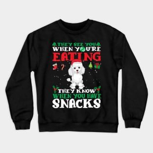 Christmas Dog Eating Snacks Crewneck Sweatshirt